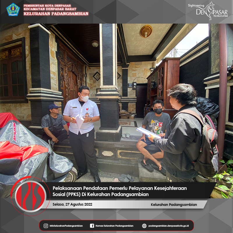 Pelaksanaan Pendampingan Pendataan PPKS di Kelurahan Padangsambian