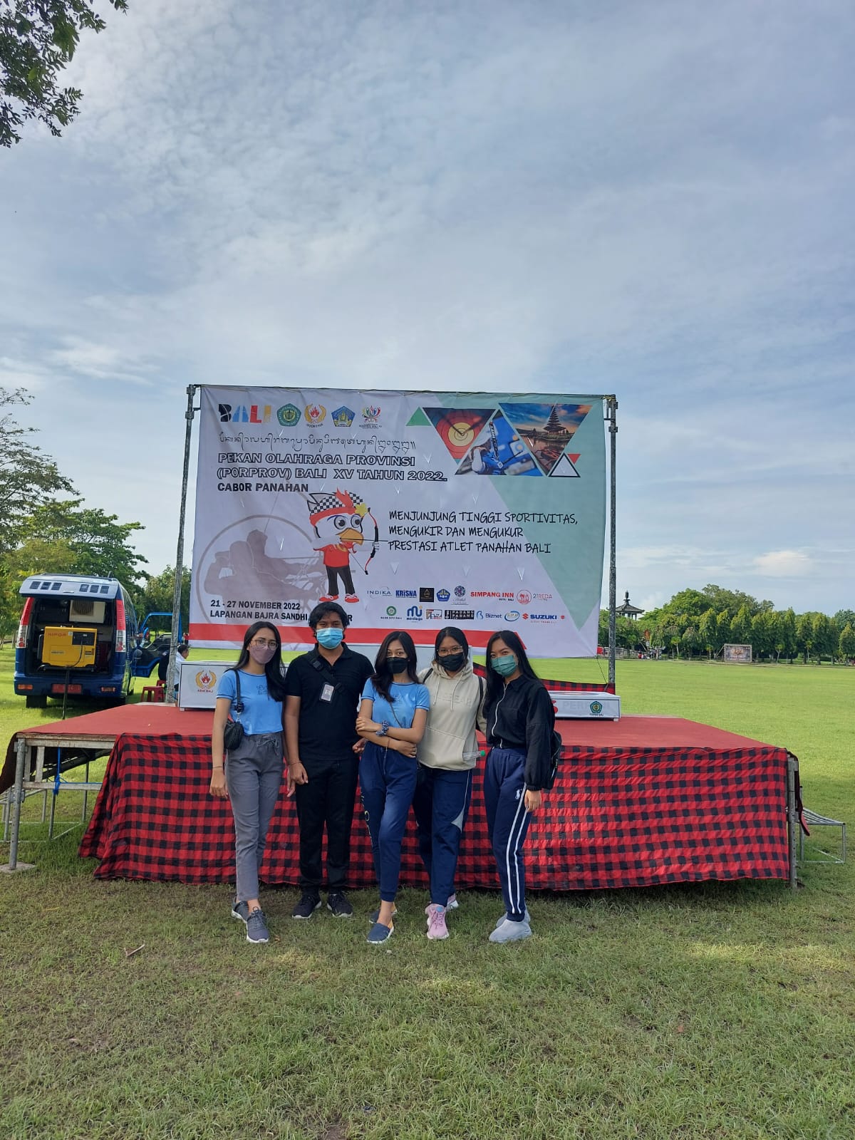 Kelurahan Padangsambian Hadir Sebagai Supporter Kegiatan Porprov Bali XV Tahun 2022 Cabang Olahraga Panahan