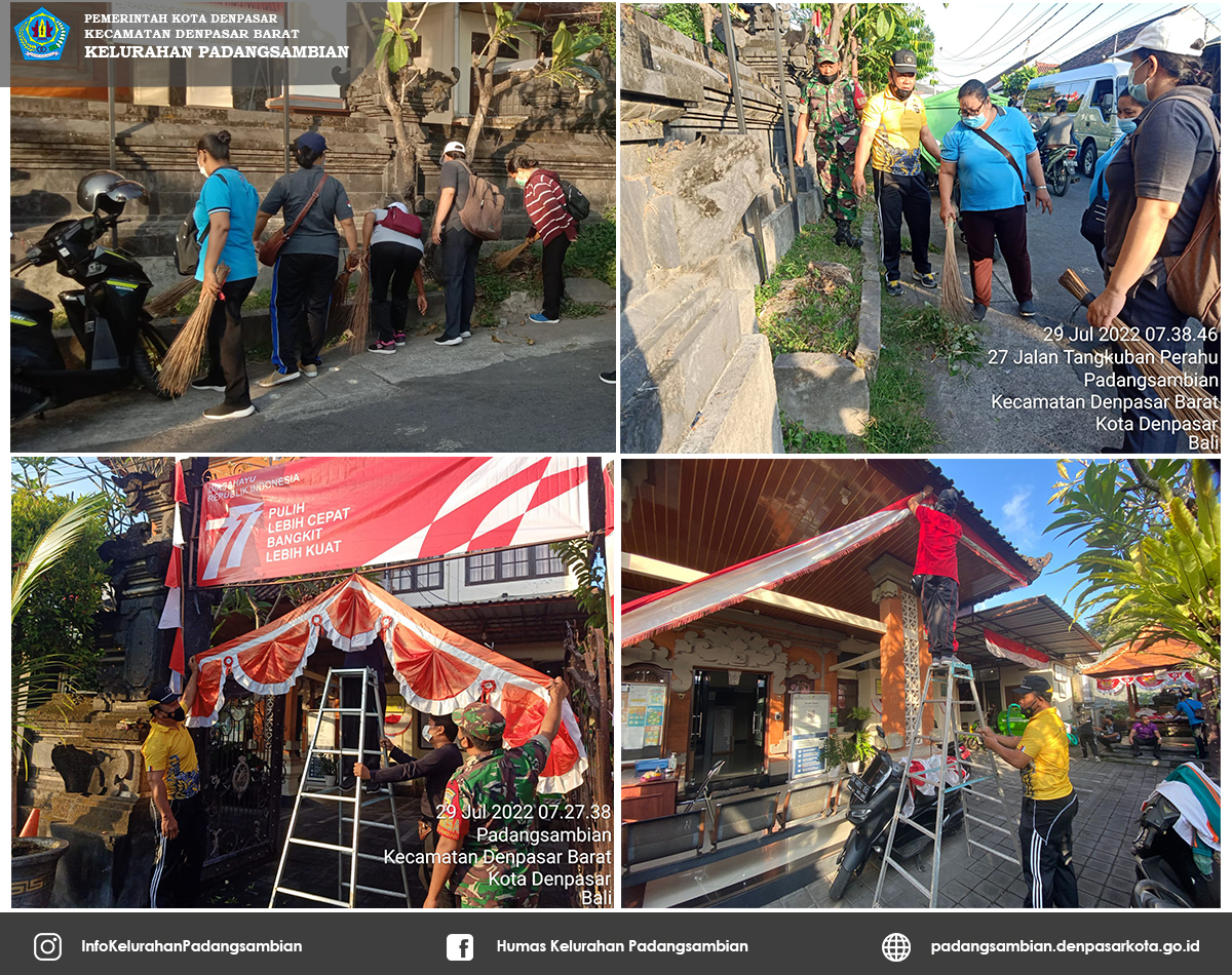 Kegiatan Jumat Bersih Kelurahan Padangsambian 29 Juli 2022
