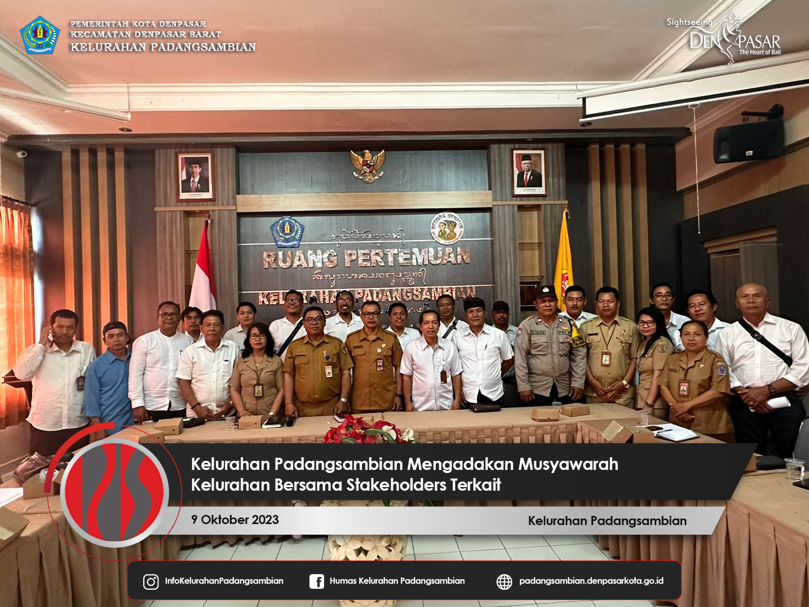 Kelurahan Padangsambian Mengadakan Musyawarah Kelurahan Bersama Stakeholders Terkait