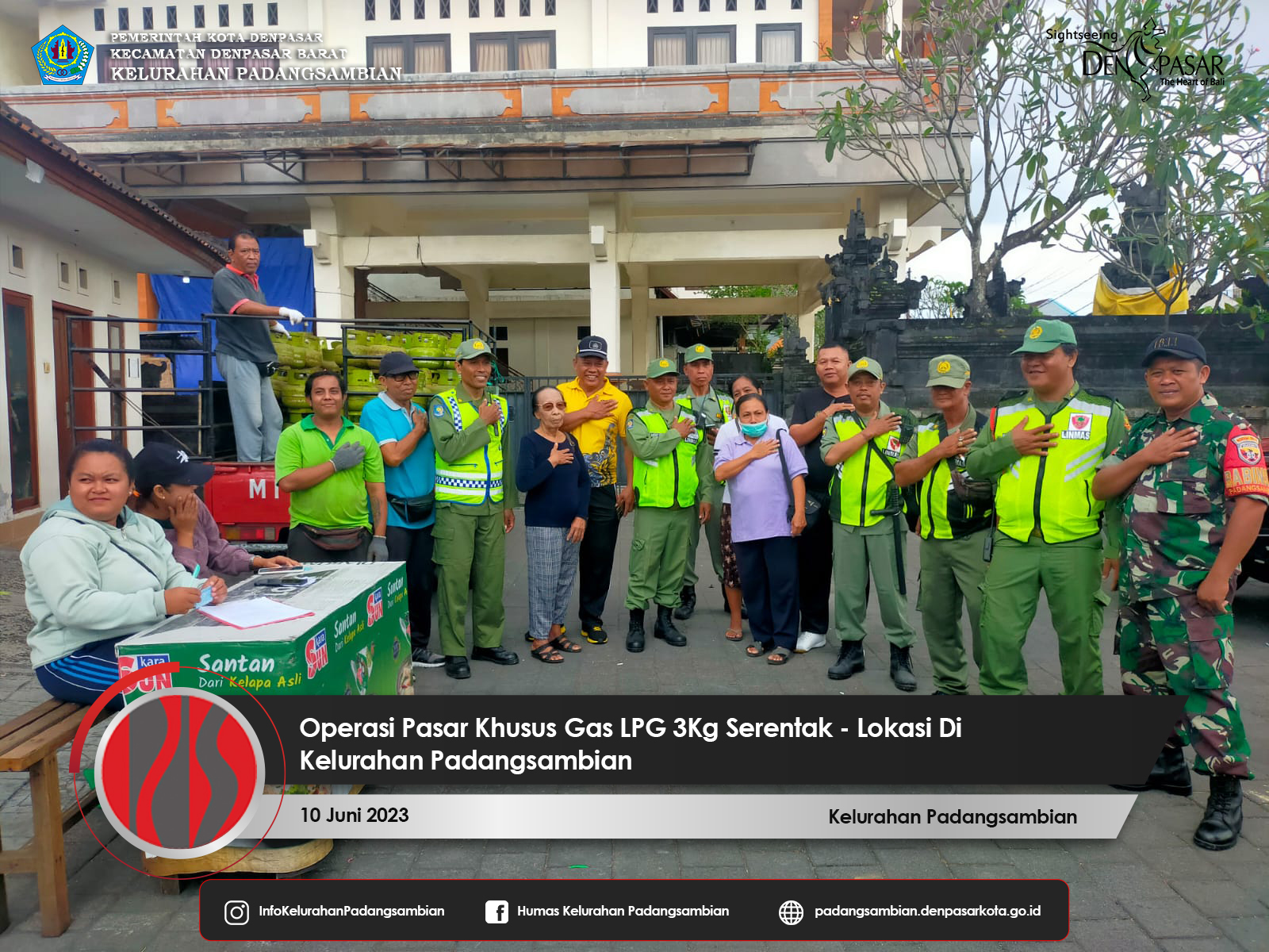 Operasi Pasar Khusus Gas LPG 3Kg Kembali Diadakan di 2 Lokasi Pada Kelurahan Padangsambian