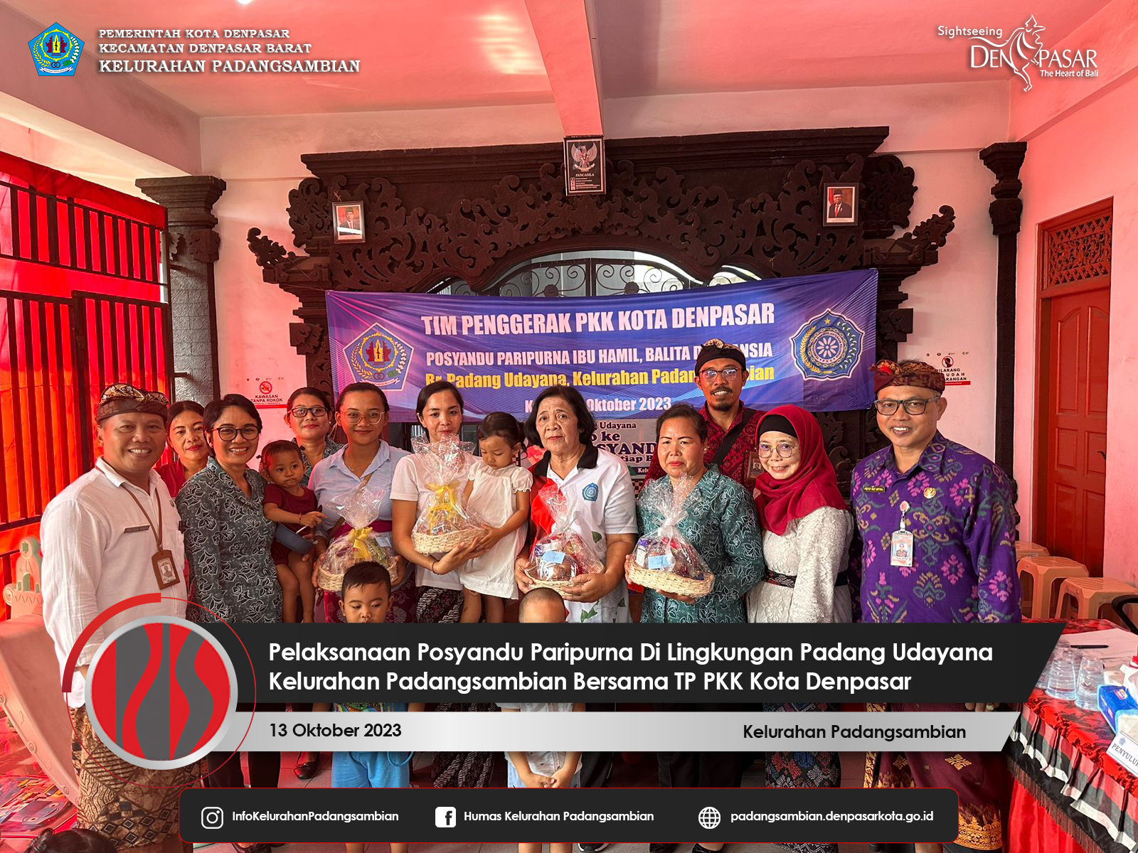 Pelaksanaan Kegiatan Posyandu Paripurna Di Lingkungan Padang Udayana Kelurahan Padangsambian Bersama TP PKK Denpasar