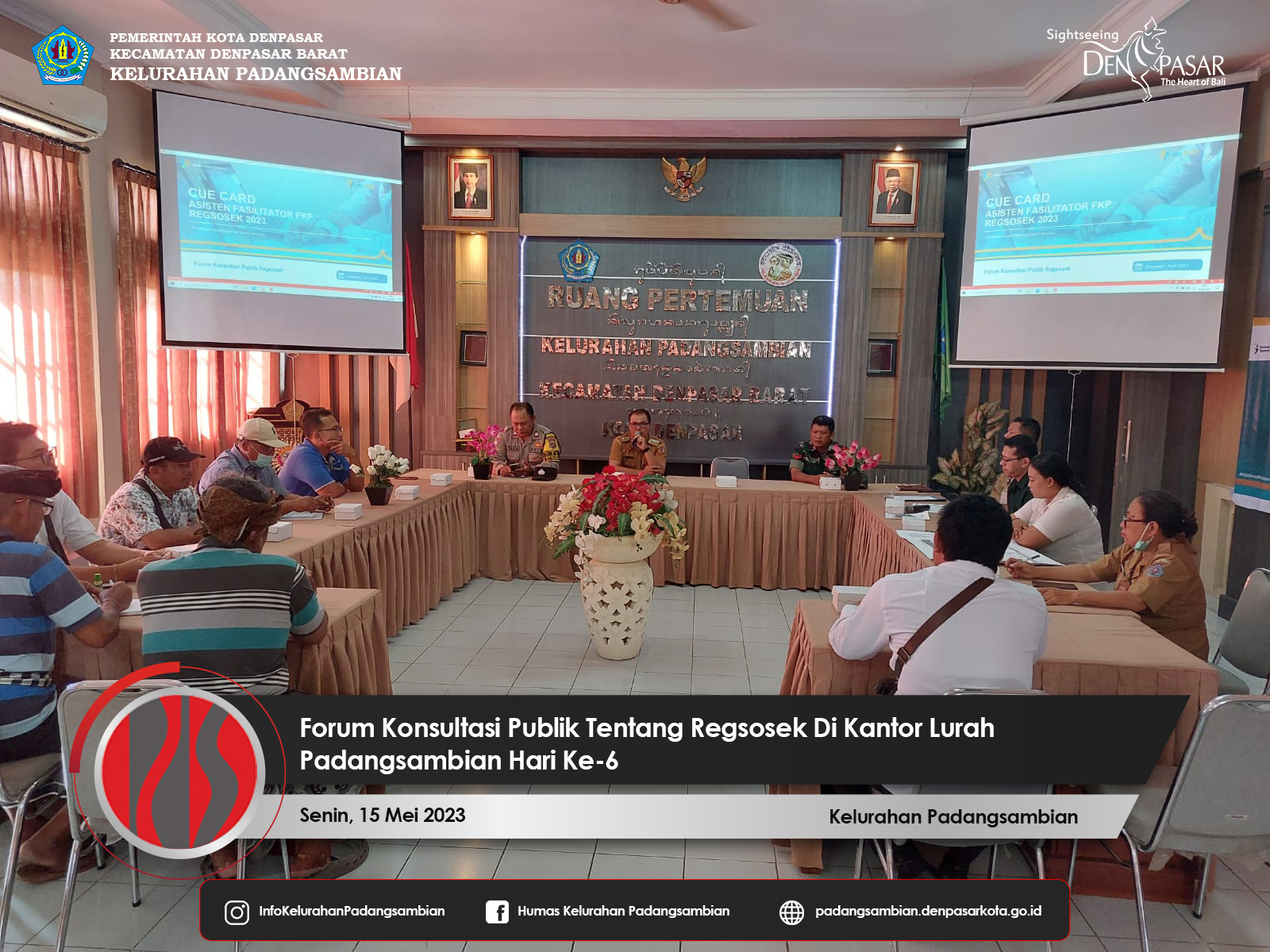 Hari Ke-6 Forum Konsultasi Publik Regsosek Di Kelurahan Padangsambian 