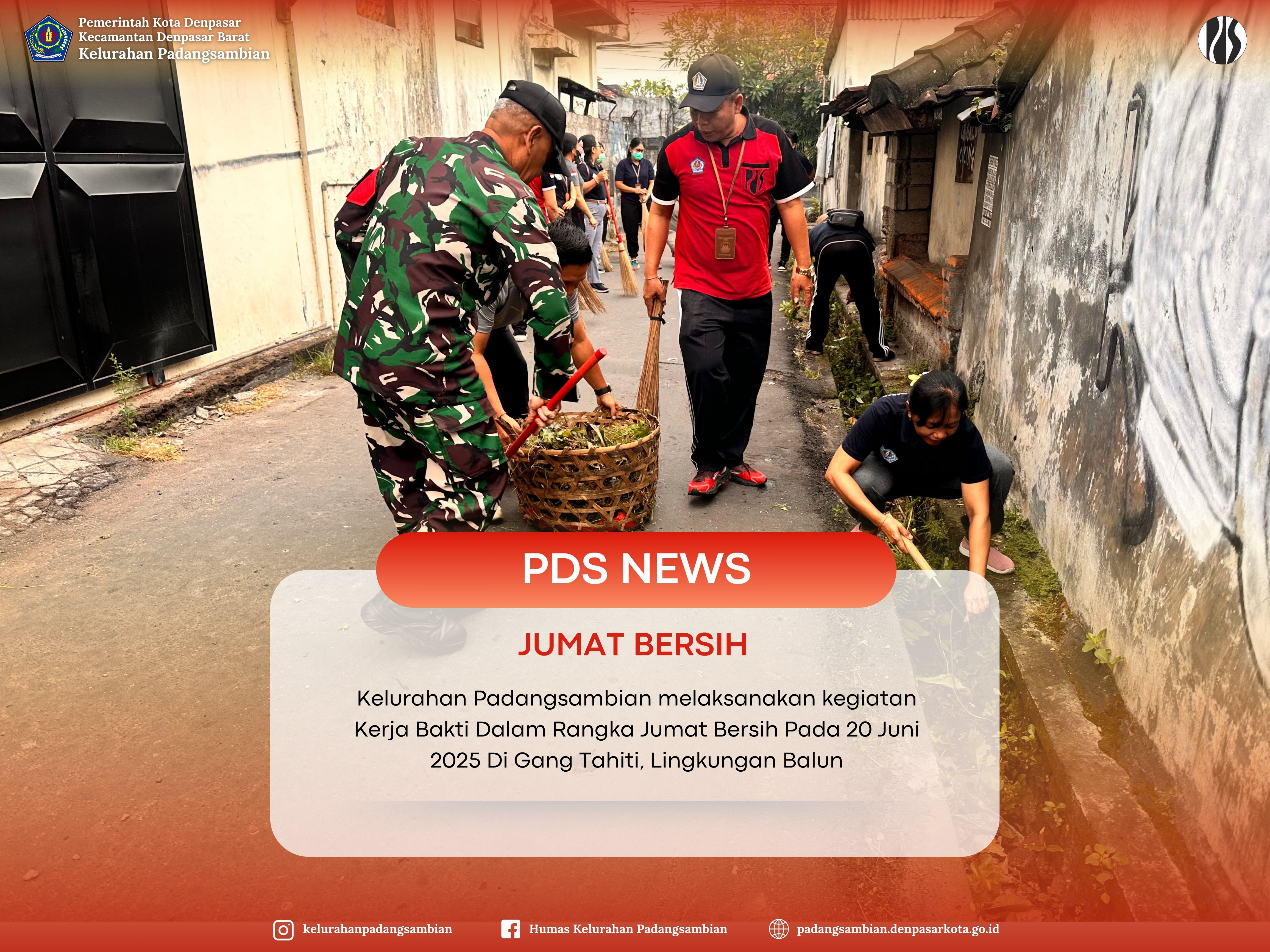 Jumat Bersih Kelurahan Padangsambian 20 Juni 2025
