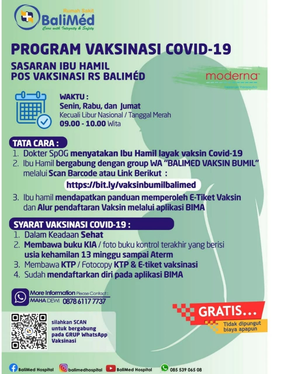 Program Vaksinasi Covid-19 Sasaran Ibu Hamil di RS Balimed Denpasar