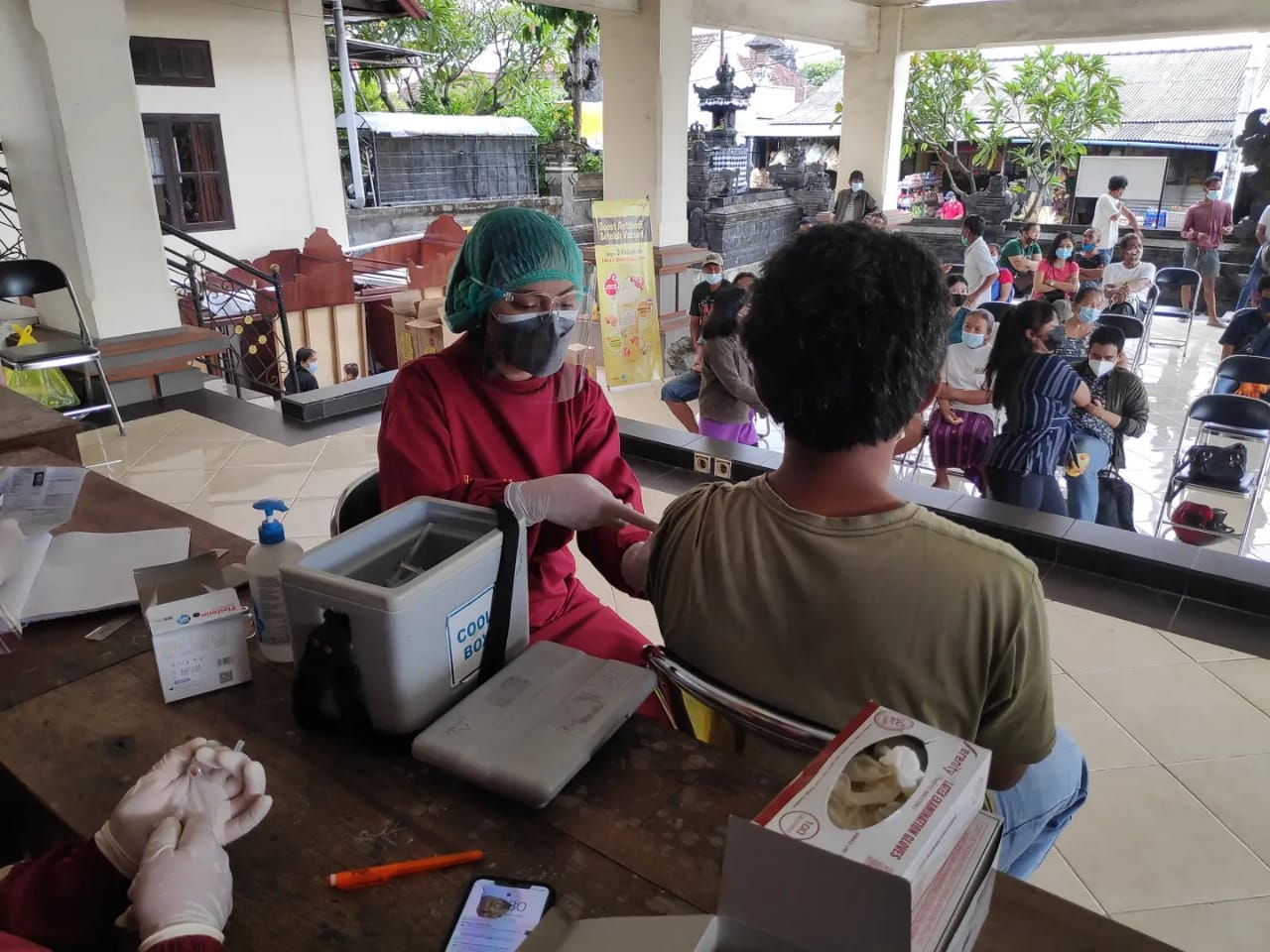Vaksinasi Covid-19 Tahap 1 Umum di Kelurahan Padangsambian 30 September 2021