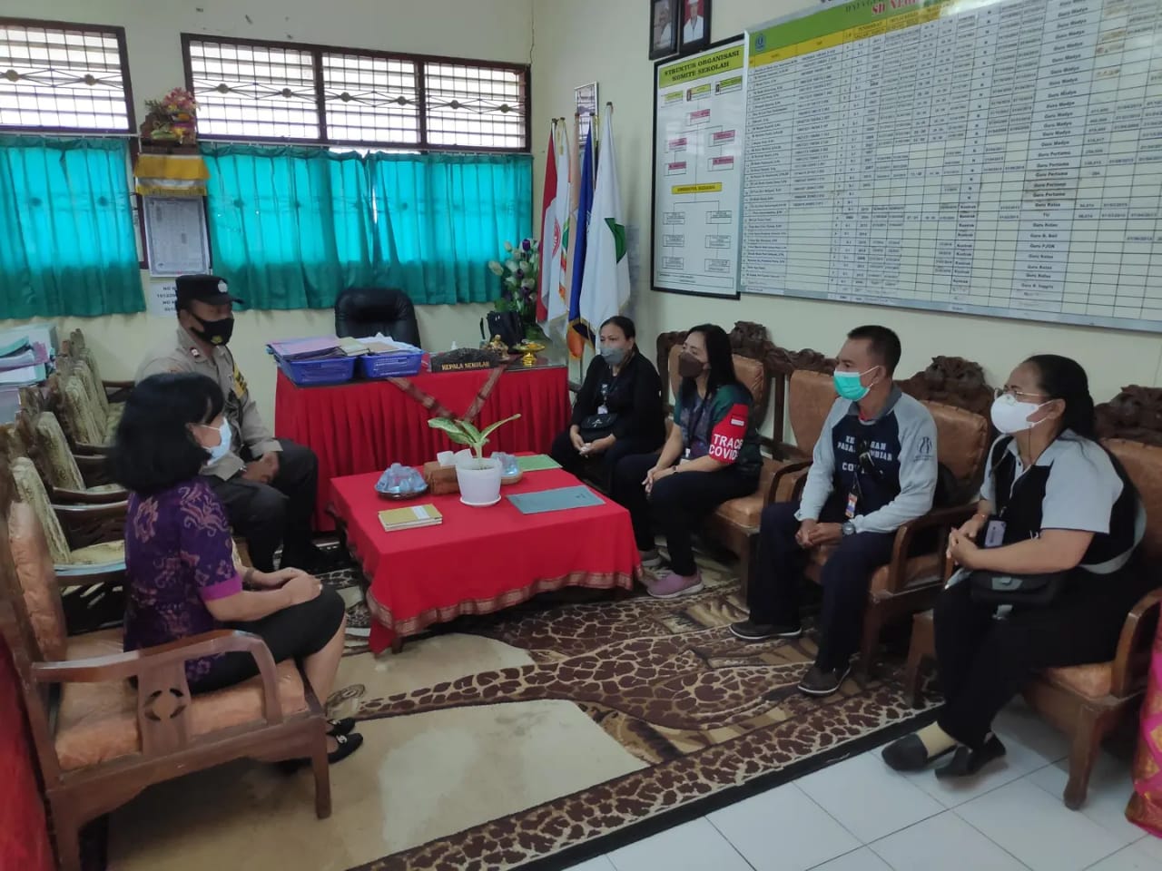 Hari Kedua Kegiatan Sosialisasi Dan Monev PTM TK dan Sekolah di Kelurahan Padangsambian - 5 Oktober 2021 -