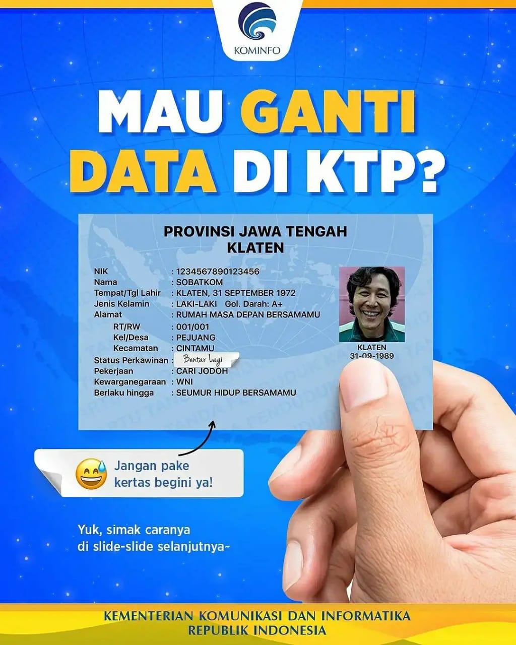 Tata Cara Mengubah/Memperbarui Data Di KTP