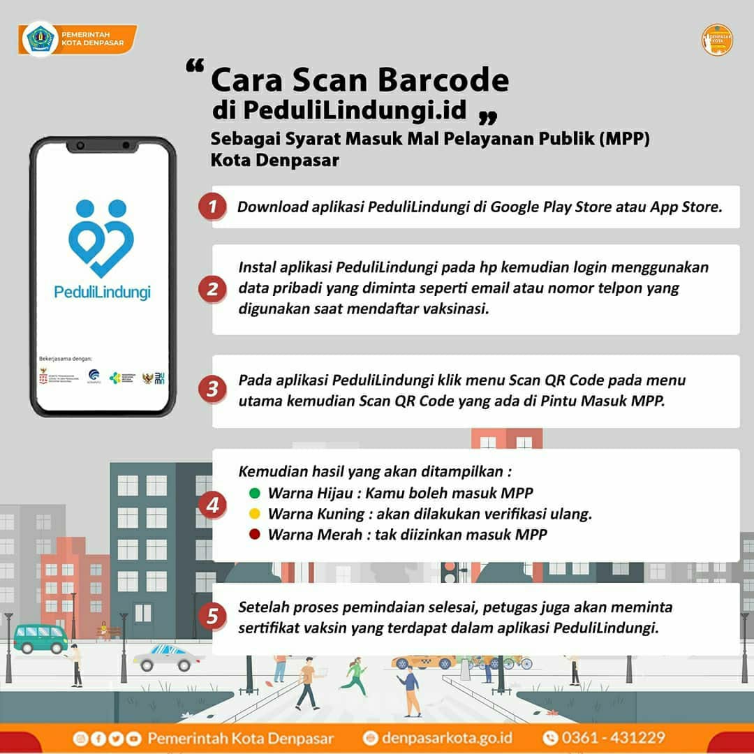 PeduliLindungi - Sebagai Syarat masuk Mal Pelayanan Publik