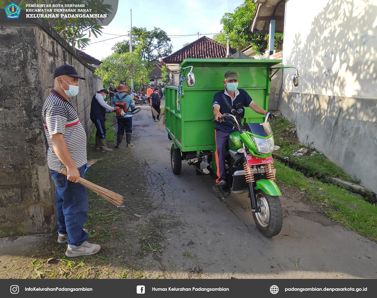 Kegiatan Kerja Bakti Kelurahan Padangsambian Menyambut Hari Peduli Sampah Nasional